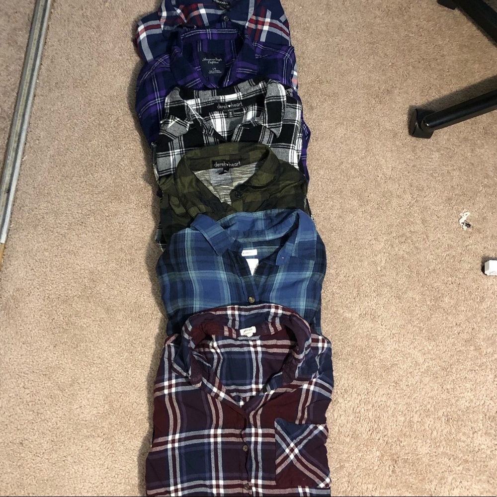 Maroon and dark blue Flannel